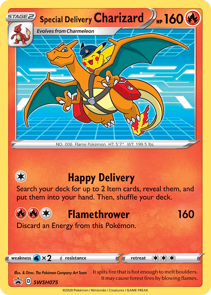 Special Delivery Charizard SWSH075  SWSH Black Star Promos - Promo