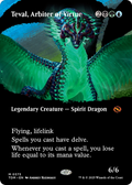 Teval, Arbiter of Virtue (Borderless) (TDM-373) - Tarkir: Dragonstorm: (Showcase) Foil