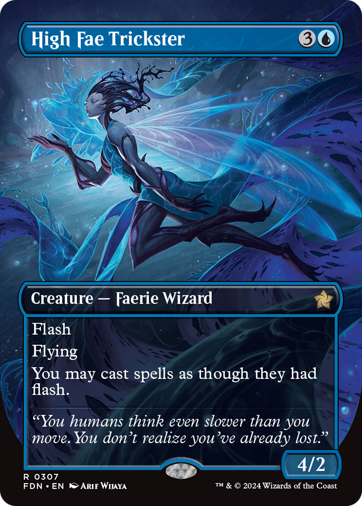 High Fae Trickster (Borderless) (FDN-307) - Foundations Foil