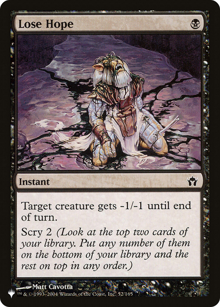 Lose Hope (LIST-52/165) - The List
