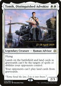 Tomik, Distinguished Advokist (PRE-034) - War of the Spark Promos Foil