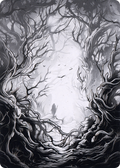 Forest // Forest (AMID-081) - Midnight Hunt Art Series (Borderless) Foil