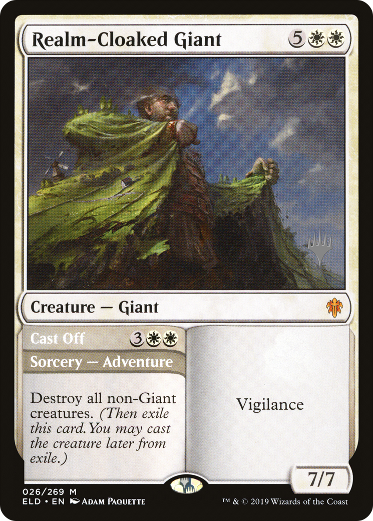 Realm-Cloaked Giant (PPELD-026) - Throne of Eldraine Promos Foil