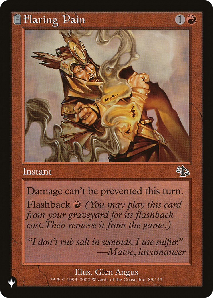 Flaring Pain (LIST-89/143) - The List: (tombstone)