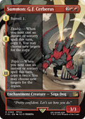 Summon: G.F. Cerberus (Borderless) (FIN-368) - FINAL FANTASY: (enchantment) Foil