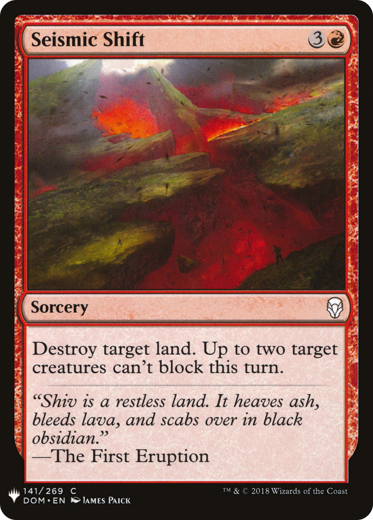 Seismic Shift (LIST-141) - The List