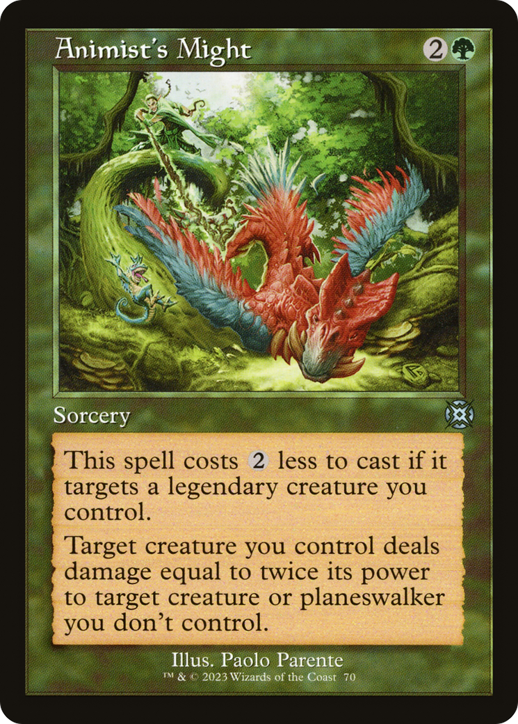 Animist's Might (Retro Frame) (MAT-070) - March of the Machine: The Aftermath: (Showcase) Foil