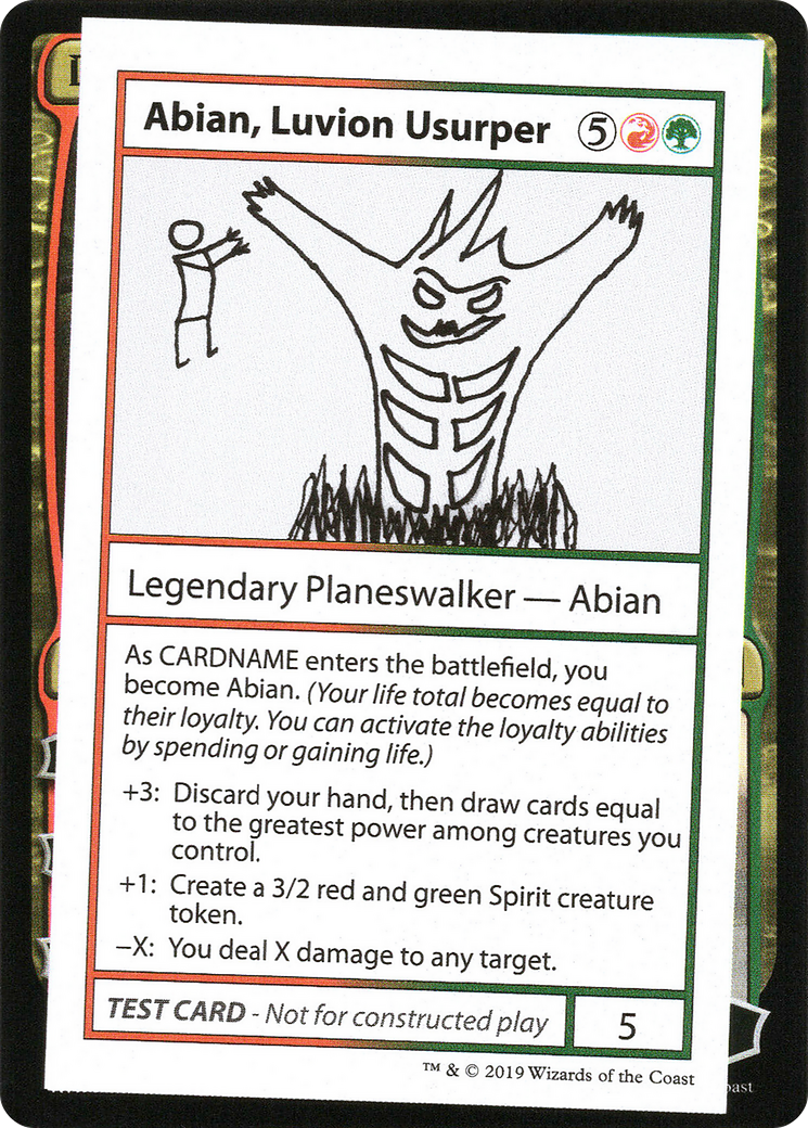 Abian, Luvion Usurper (No PW Symbol) (CMB1-087) - Mystery Booster Playtest Cards 2021