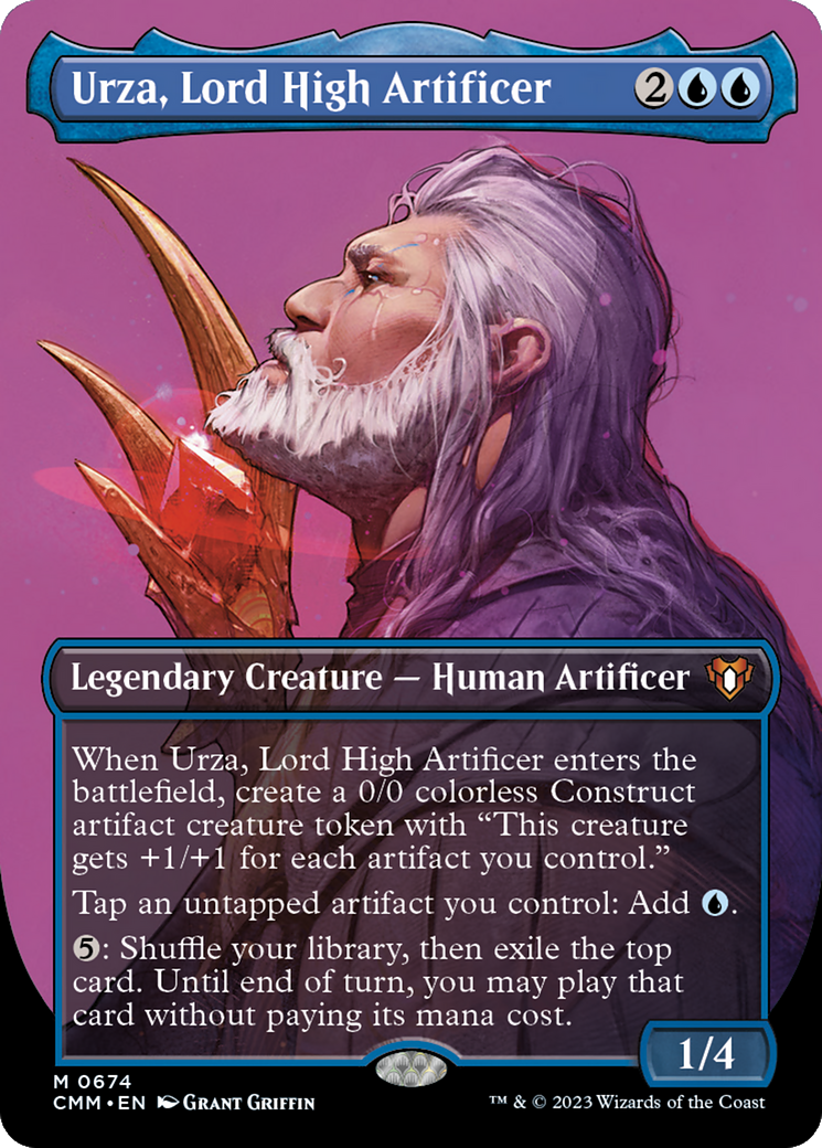 Urza, Lord High Artificer (Borderless) (CMM-674) - Commander Masters