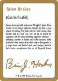 1998 Brian Hacker Biography Card (WCD-) - World Championship Decks 1998