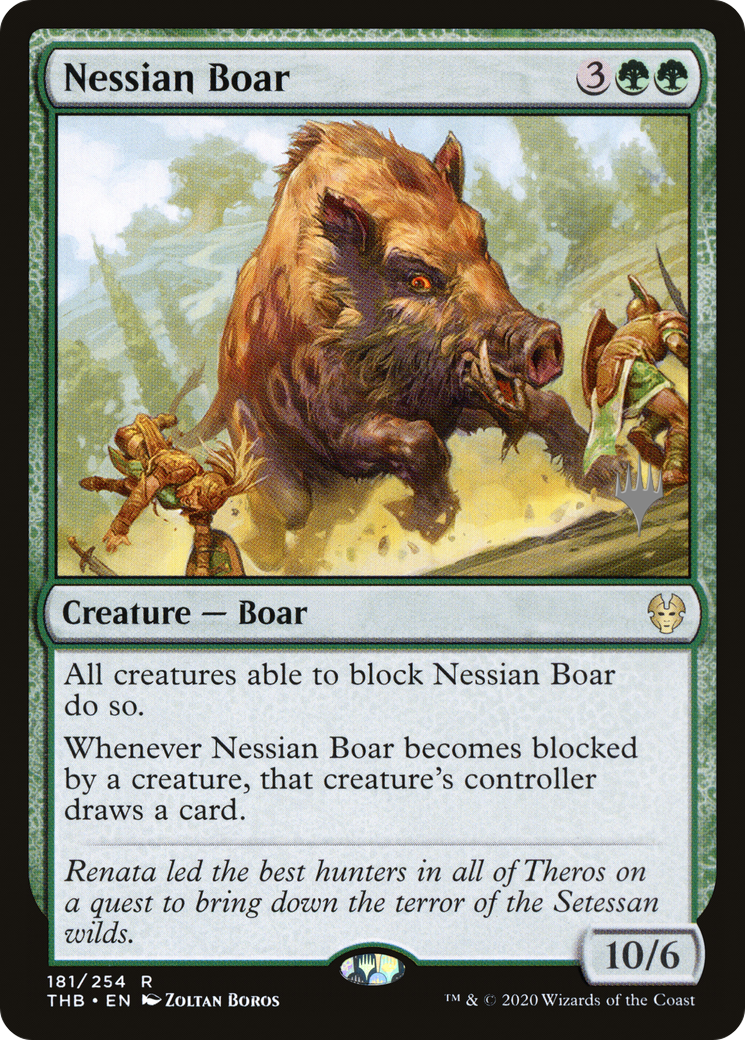 Nessian Boar (PPTHB-181P) - Theros Beyond Death Promos