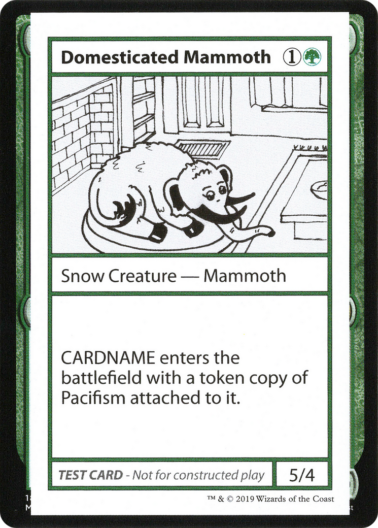Domesticated Mammoth (No PW Symbol) (CMB1-) - Mystery Booster Playtest Cards 2021