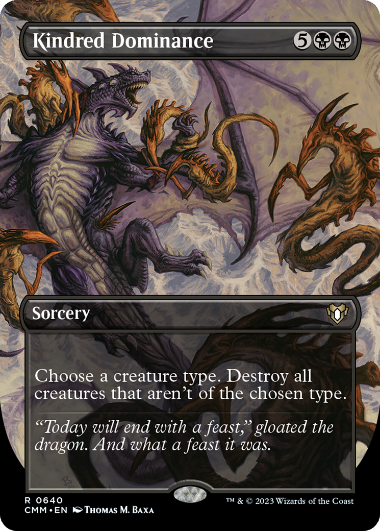 Kindred Dominance (Borderless) (CMM-640) - Commander Masters Foil