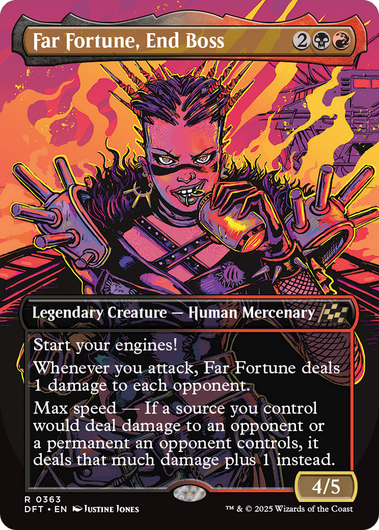 Far Fortune, End Boss (Borderless) (DFT-363) - Aetherdrift Foil