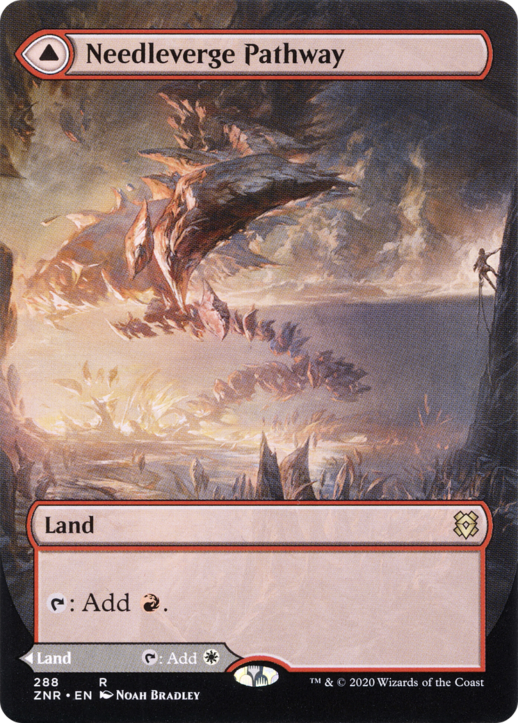 Needleverge Pathway (Borderless) (ZNR-288) - Zendikar Rising: (Showcase) Foil
