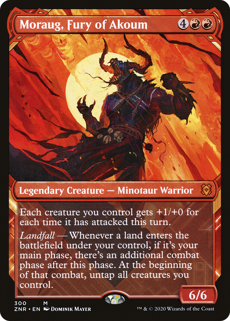Moraug, Fury of Akoum (Showcase) (ZNR-300) - Zendikar Rising: (Showcase) Foil
