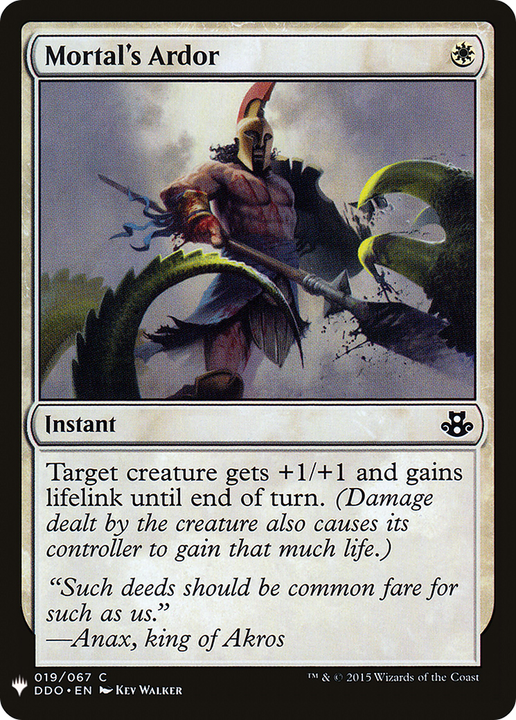 Mortal's Ardor (LIST-019) - The List