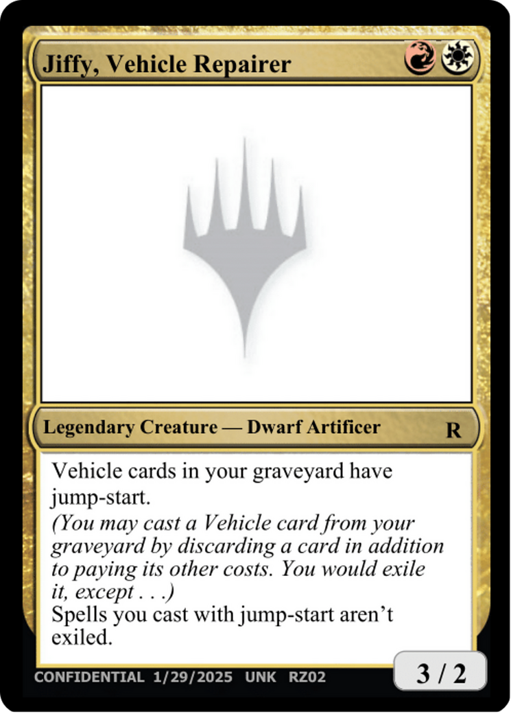 Jiffy, Vehicle Repairer (-) - Un-Known Event Playtest Cards