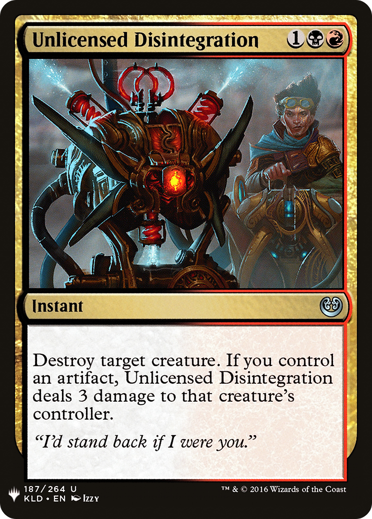 Unlicensed Disintegration (LIST-187) - The List