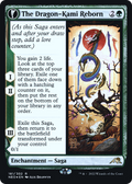 The Dragon-Kami Reborn (PRE-181) - Kamigawa: Neon Dynasty Promos: (fandfc, enchantment) Foil