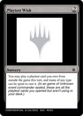 Playtest Wish (UNK-RC02) - Unknown Event