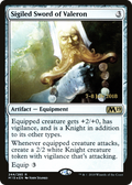Sigiled Sword of Valeron (PRE-244) - Core Set 2019 Promos Foil