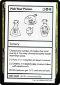 Pick Your Poison (No PW Symbol) (CMB1-) - Mystery Booster Playtest Cards 2021