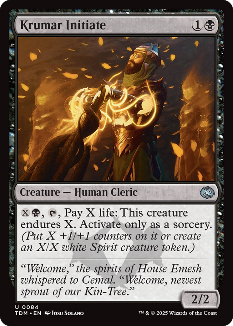 Krumar Initiate (TDM-084) - Tarkir: Dragonstorm Foil