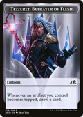 Tezzeret, Betrayer of Flesh Emblem (TNEO-019) - Kamigawa: Neon Dynasty Tokens