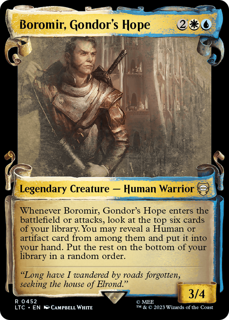 Boromir, Gondor's Hope (Showcase Scrolls) (LTC-452) - Tales of Middle-earth Commander: (Showcase)
