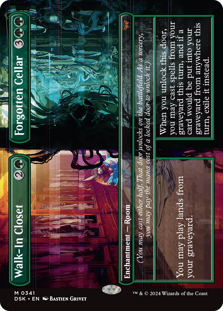 Walk-In Closet // Forgotten Cellar (Borderless) (DSK-341) - Duskmourn: House of Horror