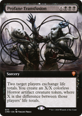 Profane Transfusion (Extended Art) (CMR-653) - Commander Legends: (Extended Art) Foil