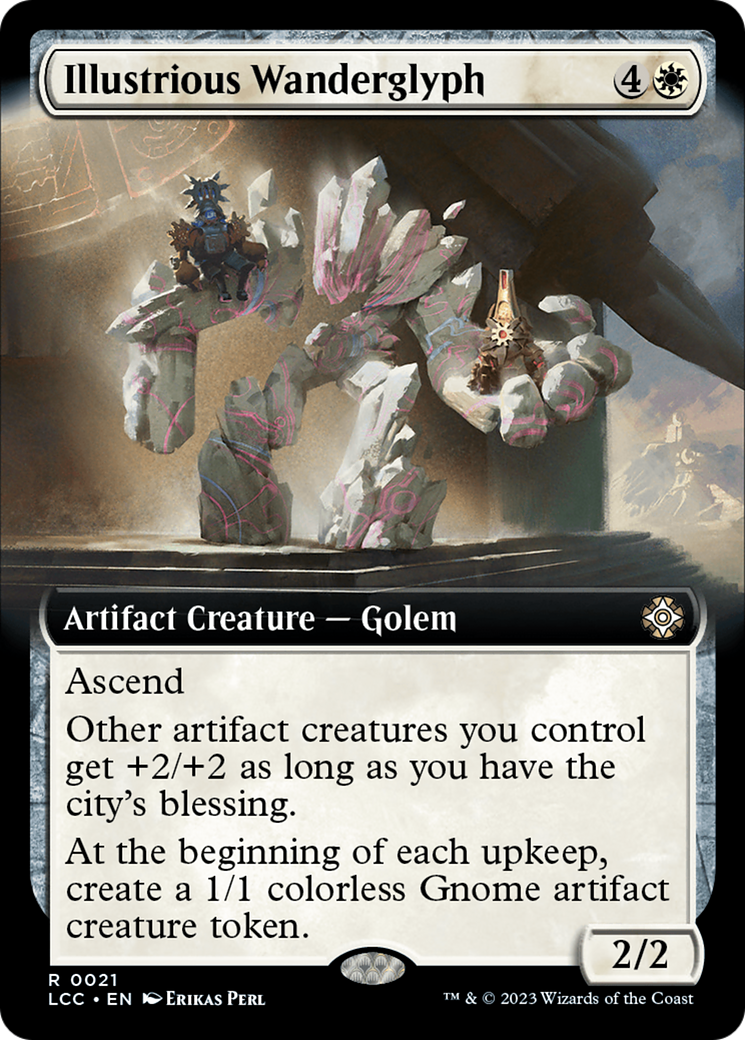 Illustrious Wanderglyph (Extended Art) (LCC-021) - The Lost Caverns of Ixalan Commander: (Extended Art) Foil