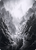 Mountain // Mountain (AMID-079) - Midnight Hunt Art Series (Borderless)