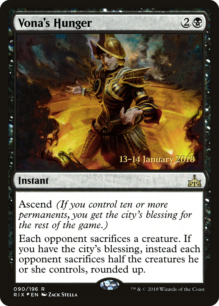 Vona's Hunger (PRE-090) - Rivals of Ixalan Promos Foil