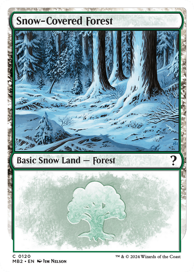 Snow-Covered Forest (White Border) (MB2-120) - Mystery Booster 2: (snow)