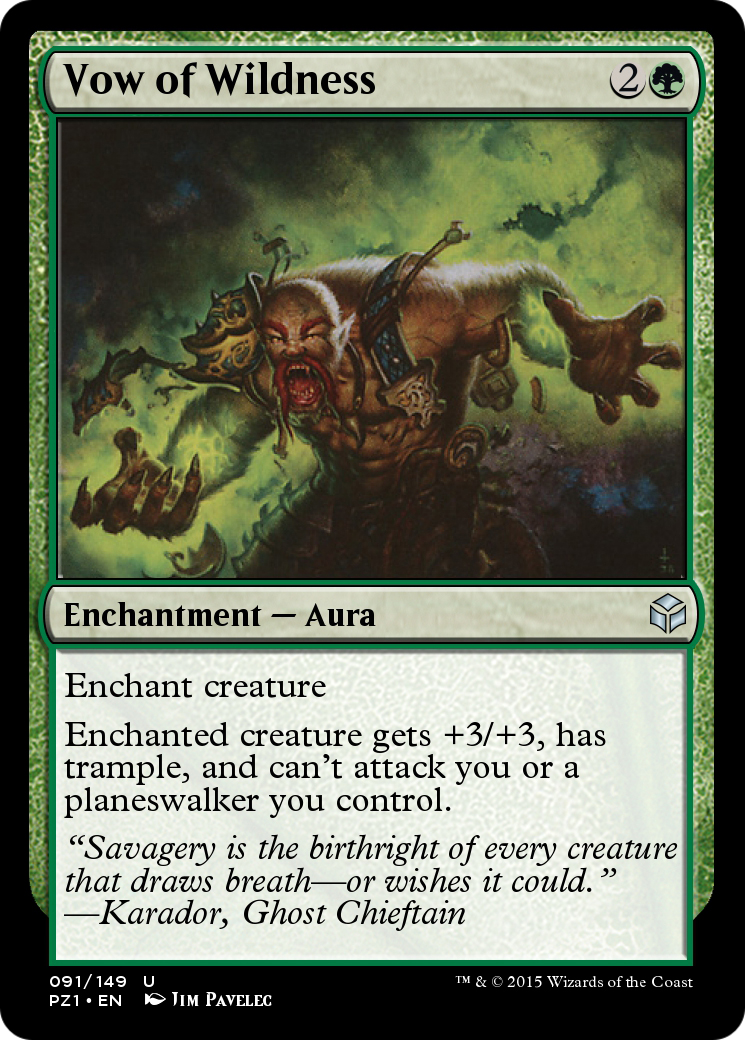Vow of Wildness (PZ1-091) - Legendary Cube Prize Pack Foil