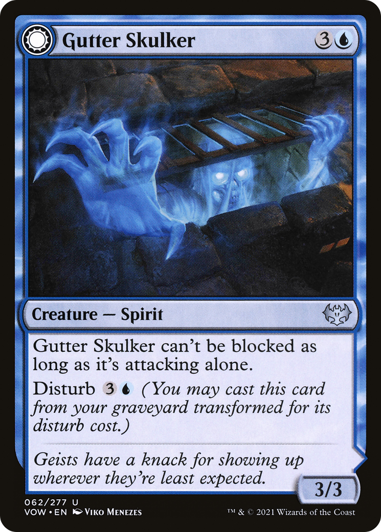 Gutter Skulker (VOW-062) - Innistrad: Crimson Vow: (Double Faced Transform) Foil