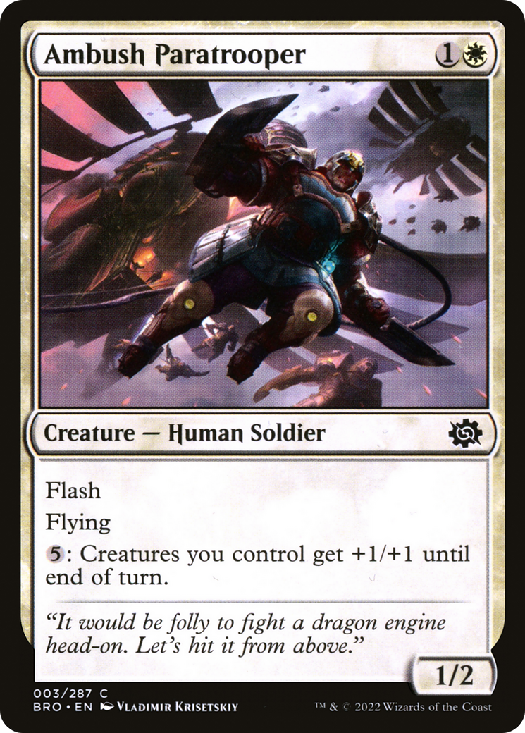 Ambush Paratrooper (BRO-003) - The Brothers' War Foil
