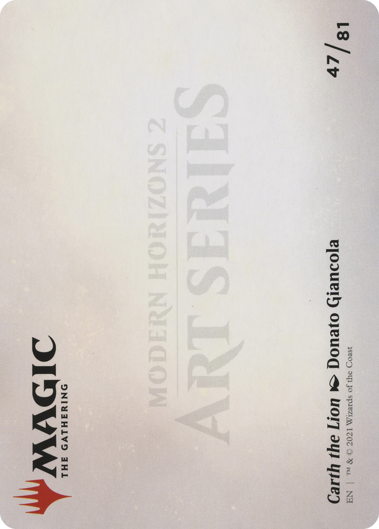 Carth the Lion // Carth the Lion (AMH2-047) - Modern Horizons 2 Art Series (Borderless) Foil