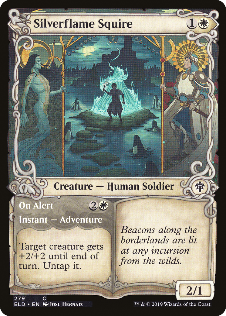 Silverflame Squire (Showcase) (ELD-279) - Throne of Eldraine: (Showcase)