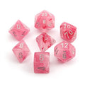 Dice: 7 pc: Ghostly Glow Pink/Silver