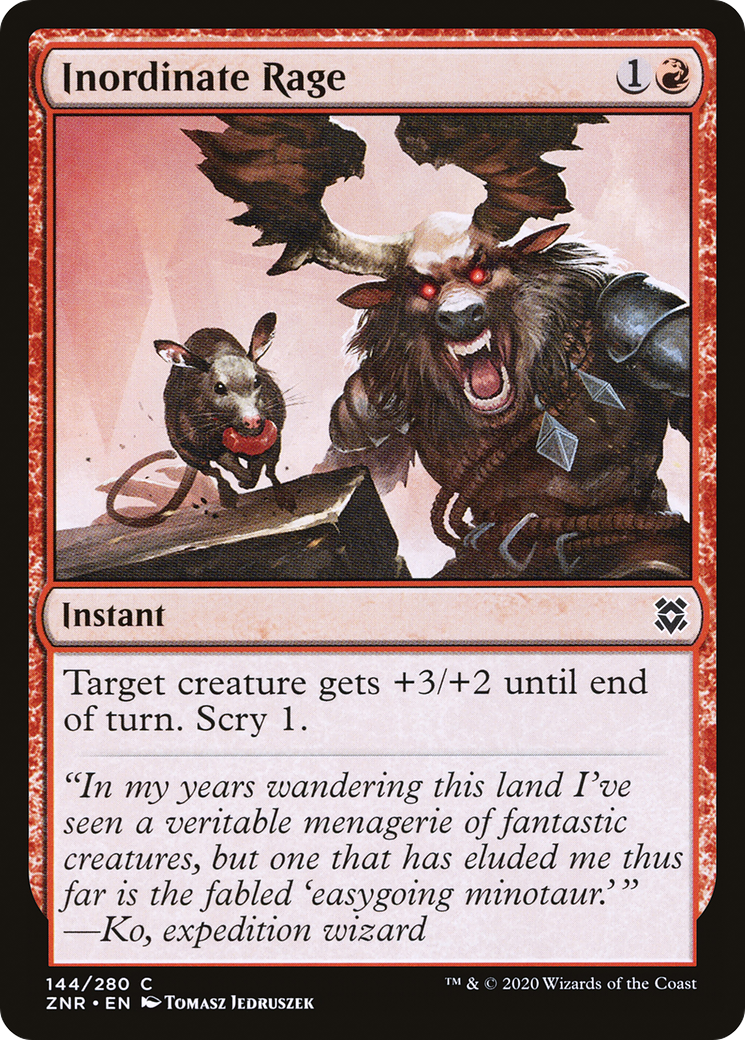Inordinate Rage (ZNR-144) - Zendikar Rising Foil