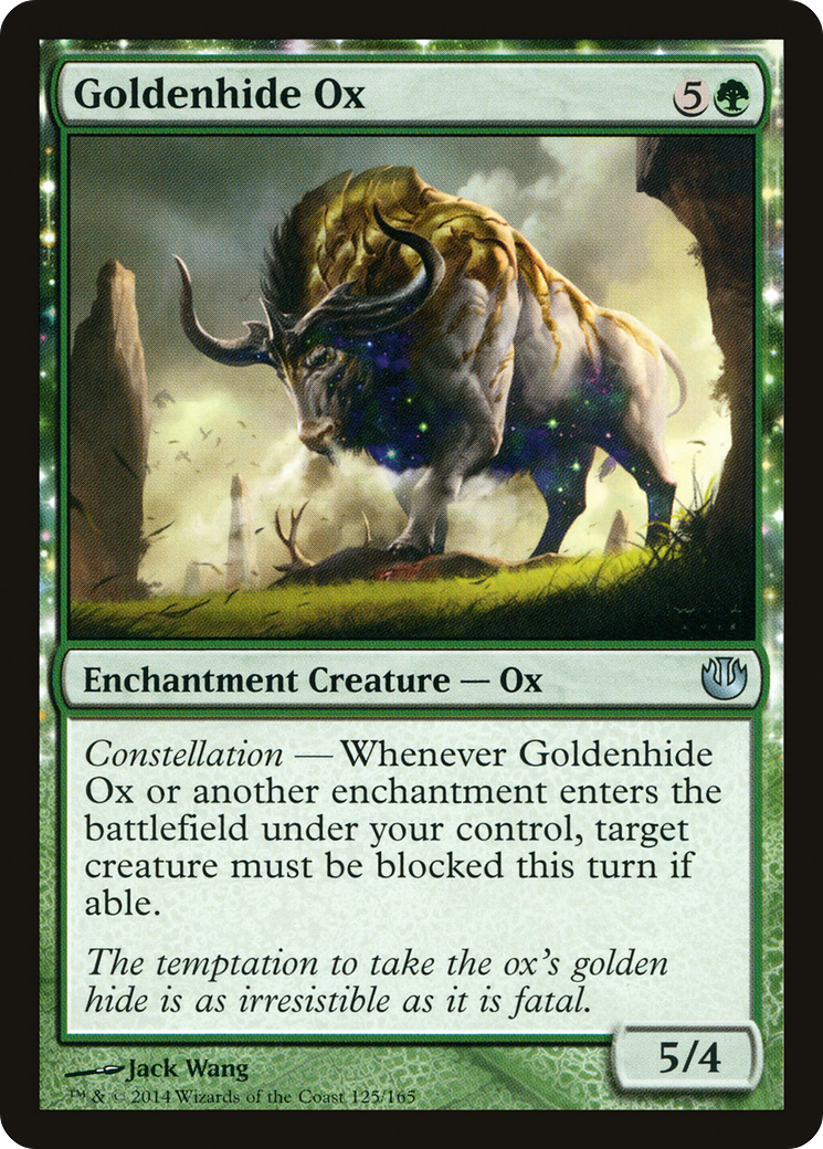 Goldenhide Ox (JOU-125) - Journey into Nyx: (enchantment)