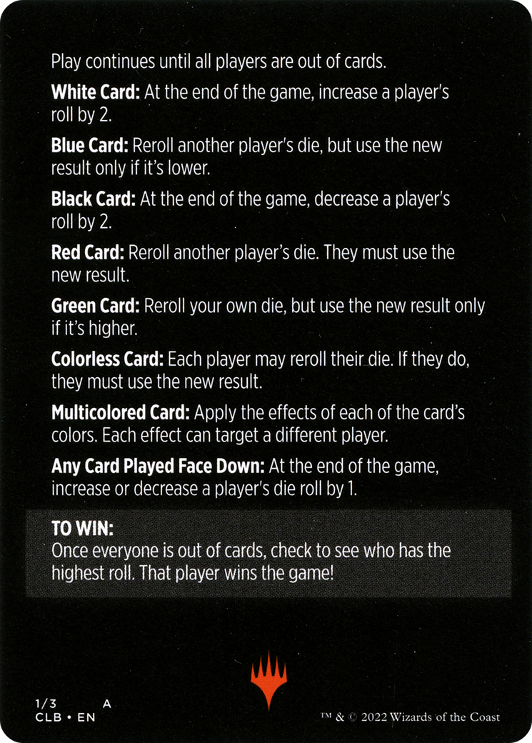 Roll for Initiative // Roll for Initiative (cont'd) (MCLB-001) - Commander Legends: Battle for Baldur's Gate Minigames Foil