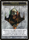 Emblem - Garruk, Caller of Beasts (M14-013) - Magic 2014 Tokens