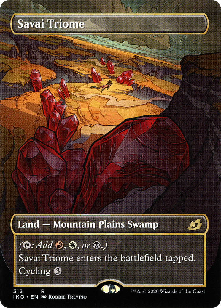Savai Triome (Showcase) (IKO-312) - Ikoria: Lair of Behemoths: (Showcase) (Borderless) Foil