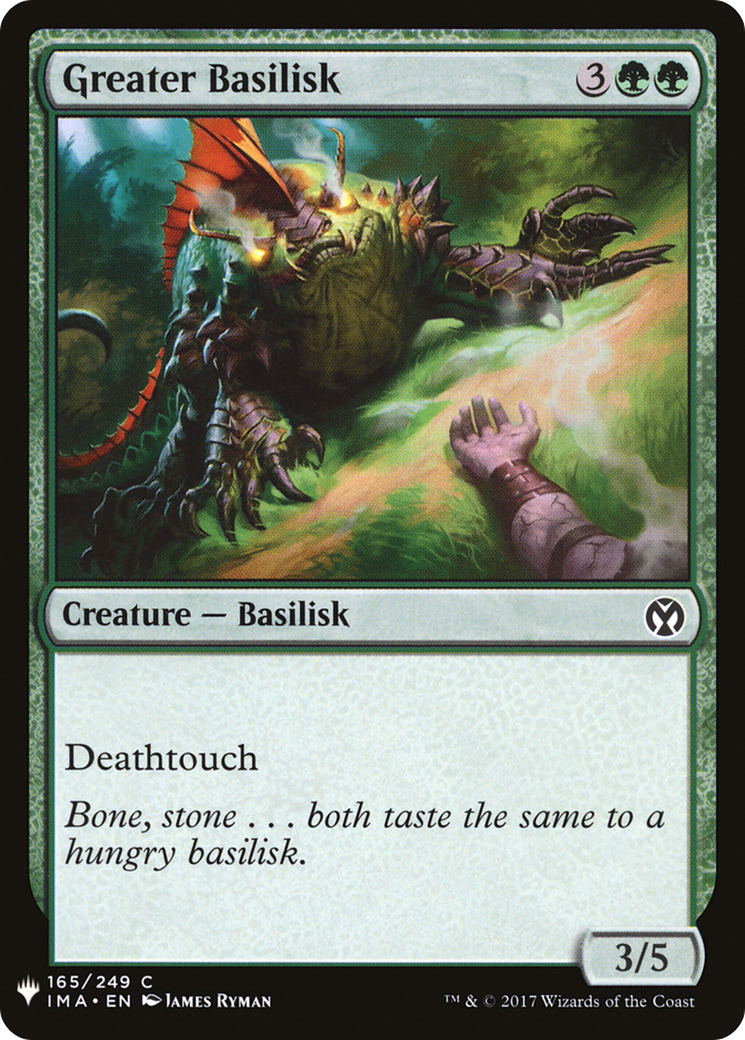 Greater Basilisk (LIST-165) - The List