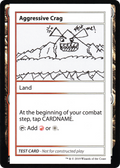 Aggressive Crag (No PW Symbol) (CMB1-) - Mystery Booster Playtest Cards 2021
