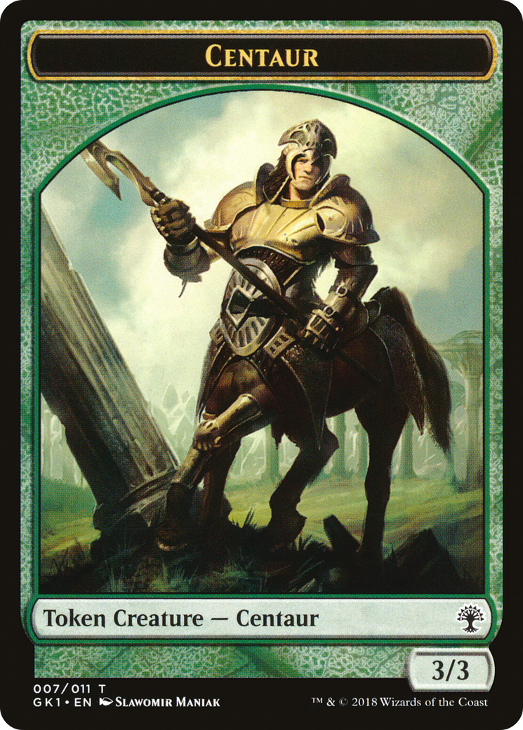 Centaur (007) // Elemental (010) Double-Sided Token (GR1-010) - GRN Guild Kit Tokens